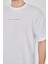Unisex Jakar Kumaş Rahat Kol T-Shirt - Beyaz 3