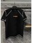 Unisex Dikişli Baskılı Oversize T-Shirt - Siyah 1