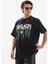 Unisex Oversize Kolye Dahil T-Shirt - Siyah 3