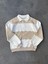 Unisex Üç Iplik Parçalı Yakalı Sweatshirt - Bej 1