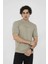 Unisex Bisiklet Yaka Slim Fit T-Shirt- Açık Yeşil 3