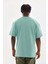 Unisex Baskılı Oversize T-Shirt - Mint Yeşili 2