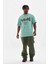 Unisex Baskılı Oversize T-Shirt - Mint Yeşili 3