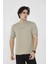 Unisex Bisiklet Yaka Slim Fit T-Shirt- Açık Yeşil 4
