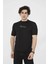 Unisex Bisiklet Yaka Slim Fit T-Shirt- Siyah 1