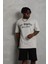 Unisex Oversize Baskılı Bisiklet Yaka T-Shirt - Gri 1
