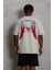 Unisex Oversize Baskılı Bisiklet Yaka T-Shirt - Gri 3