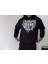 Uzun Kol Kapşonlu Baskılı Sweatshirt - Siyah 1