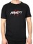 Unisex Bisiklet Yaka Baskılı Oversize T-Shirt - Siyah 1