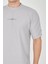 Unisex Waffle Kumaş Rahat Kol T-Shirt - Boyalı Gri 3