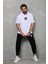 Unisex Kapşonlu Oversize T-Shirt Takım - Beyaz 1