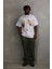 Unisex Baskılı Oversize T-Shirt - Beyaz 3