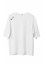 Unisex Bisiklet Yaka Baskılı Oversize T-Shirt - Beyaz 1