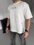 Unisex Baskılı Oversize T-Shirt - Beyaz 3