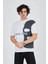 Erkek Baskılı T-Shirt - Beyaz 4