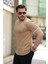 Erkek Bisiklet Yaka Çizgi Desenli Ribanalı Kısa Kollu Tshirt 2