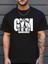Sporda Günlük Hayata Giyilebilir Gym Baskılı Oversize Bisiklet Yaka Erkek T-Shirt - Siyah 1