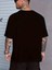 Sporda Günlük Hayata Giyilebilir Gym Baskılı Oversize Bisiklet Yaka Erkek T-Shirt - Siyah 2
