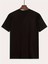 Baskılı Oversize Bisiklet Yaka T-Shirt - Siyah 3