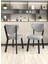 Aras 70X110CM Beyaz Mutfak Masası, Mutfak Masası Takımı, Yemek Masası, 4 Gri Sandalye 2
