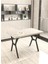 Aras 70X110CM Beyaz Mutfak Masası, Mutfak Masası Takımı, Yemek Masası, 4 Gri Sandalye 3