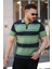Erkek Yakalı Fermuarlı Çift Renk Kısa Kollu T-Shirt 1