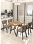 Aras 70X110CM Atlantik Mutfak Masası, Mutfak Masası Takımı, Yemek Masası, 4 Kahverengi Sandalye 1