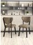 Aras 70X110CM Atlantik Mutfak Masası, Mutfak Masası Takımı, Yemek Masası, 4 Kahverengi Sandalye 2