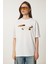 Nakışlı Pamuklu Oversize Örme T-Shirt 3