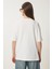 Nakışlı Pamuklu Oversize Örme T-Shirt 5