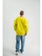 Geniş V Yaka Kol Ribana Detaylı Sweatshirt - Sarı 3
