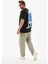 Unisex Bisiklet Yaka Baskılı Oversize T-Shirt - Siyah 3