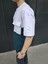 Unisex Torba Cep Detaylı Parçalı T-Shirt - Lacivert 2
