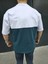 Unisex Torba Cep Detaylı Parçalı T-Shirt - Lacivert 4