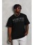 Unisex Oversize Taşlı Bisiklet Yaka T-Shirt - Siyah 1