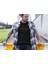 Erkek Bisiklet Yaka Baskılı Oversize T-Shirt - Siyah 1