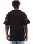 Unisex Oversize Baskılı Bisiklet Yaka T-Shirt - Siyah 4