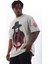 Unisex Oversize Baskılı Bisiklet Yaka T-Shirt - Gri 3
