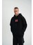 Polızeı Premium Kalite Unisex Kapşonlu Dijital Patchli Sweatshirt - Siyah 1