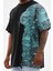 Unisex Bisiklet Yaka Baskılı Oversize T-Shirt - Siyah 2