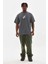 Unisex Baskılı Oversize T-Shirt - Füme 4