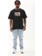 Unisex Oversize Baskılı Bisiklet Yaka T-Shirt - Siyah 4