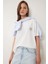 Şık Taşlı Kalp Detaylı Örme T-Shirt 1