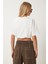 Lastikli Crop Örme T-Shirt 5