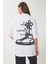 Baskılı Pamuklu Oversize Örme T-Shirt 1