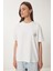 Şık Taşlı Kalp Detaylı Örme T-Shirt 4