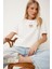 Işıltılı Kalp Aksesuarlı Pamuklu Örme T-Shirt 1
