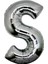 Bfs Nessiworld S Harf Folyo Balon Gümüş Renk 40 Inç 1