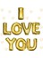 Bfs Nessiworld I Love You Folyo Balon Altın Renk 35 cm 1