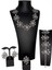 Gümüş Kaplamalı Zamak Set, Çiçek (Kolye, Bileklik, Küpe, Yüzük) 1